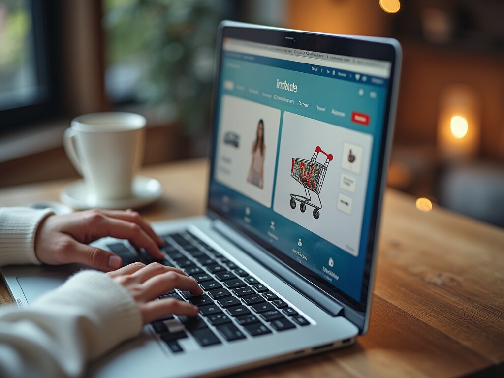 Un negozio online aperto su un portatile